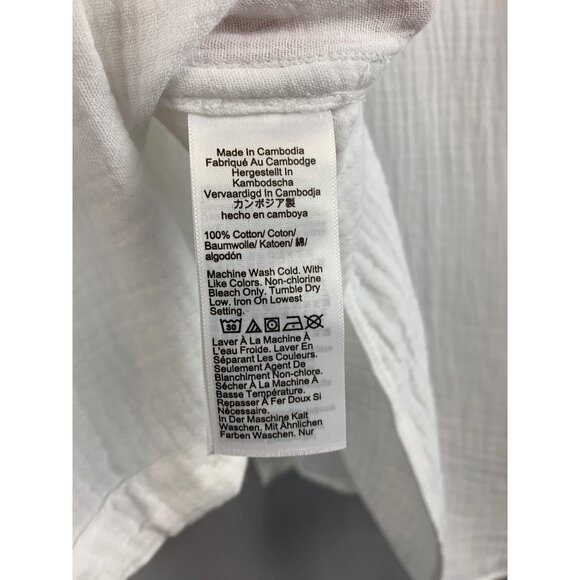 J.Crew White Classic Shirt Womens Size M Cotton Blend - Picture 6 of 6